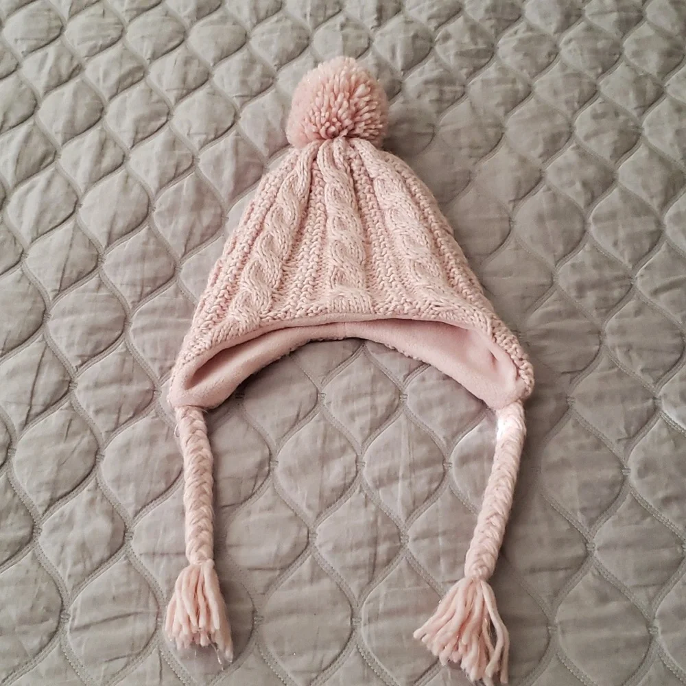 Girls Knit Hat for Winter Fleece Lining Skiing Winter Caps with Warm Ear…